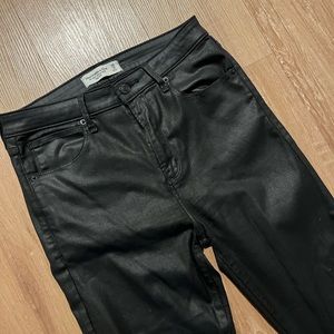 Coated black jeans from Abercrombie